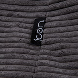 Cord High Back Recliner  - Charcoal Grey