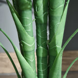 Outsunny 125cm/4FT Artificial Palm Plant Decorative Tree with Nursery Pot, Fake Plastic Indoor Home Office Dcor, Green