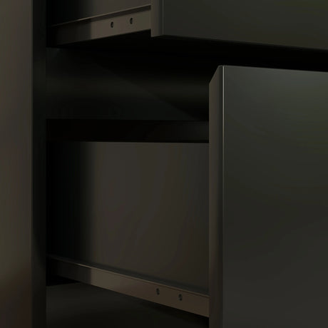 HOMCOM Chest of Three Drawers - Black