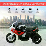 HOMCOM Electric Motorbike for Kids Ride on BMW Motorbike W/Headlights and Music, 6 V-Red