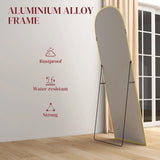 HOMCOM 165cm Aluminium Frame Standing Mirror - Gold