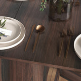 HOMCOM Folding Dining Table, Drop Leaf Table for Small Spaces, Oval Tabletop for Dining Room, Chocolate Wood Effect