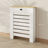HOMCOM 95.5H x 78Wcm Radiator Cover, with Drawer - White