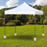 Outsunny 4pc Canopy Tent Weight Rapid Clip Gazebo Feet Fill with Water or Sand White