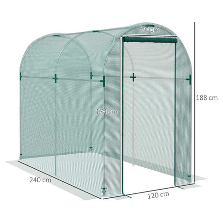 Outsunny 240 x 120cm Mini Polytunnel Greenhouse