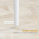 HOMCOM Set of 4 Faux Leather Dining Chairs - White