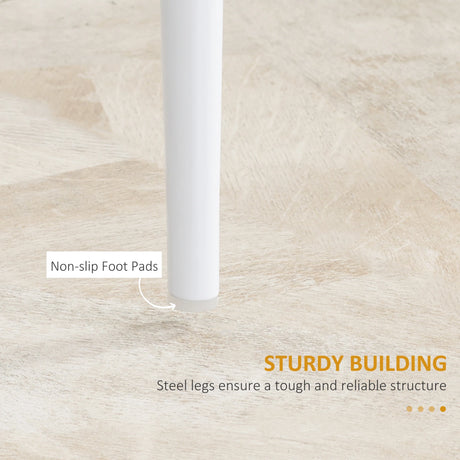 HOMCOM Set of 4 Faux Leather Dining Chairs - White