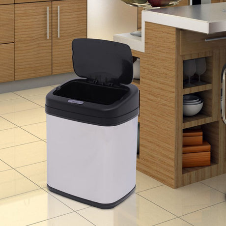 HOMCOM 20L LUXURY Automatic Sensor Dustbin Kitchen Waste Bin Rubbish Trashcan Auto Dustbin Stainless Steel with Bucket 33*25*42.5CM