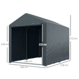Outsunny 2.2 x 1.6 m Outdoor Storage Tent, with Accessories - Dark Grey