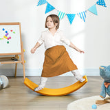ZONEKIZ Balance Board Kids Wobble Board, Stepping Stone, Montessori Toy for Children, Nursery Toy, for Ages 3-6 Years, 82 x 27.5 x 19.5cm - Orange