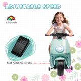 AIYAPLAY 6V Ride on Motorbike, Kids Electric Motorbike w/ Headlights, Music, Training Wheels, for Ages 18-36 Months, Green