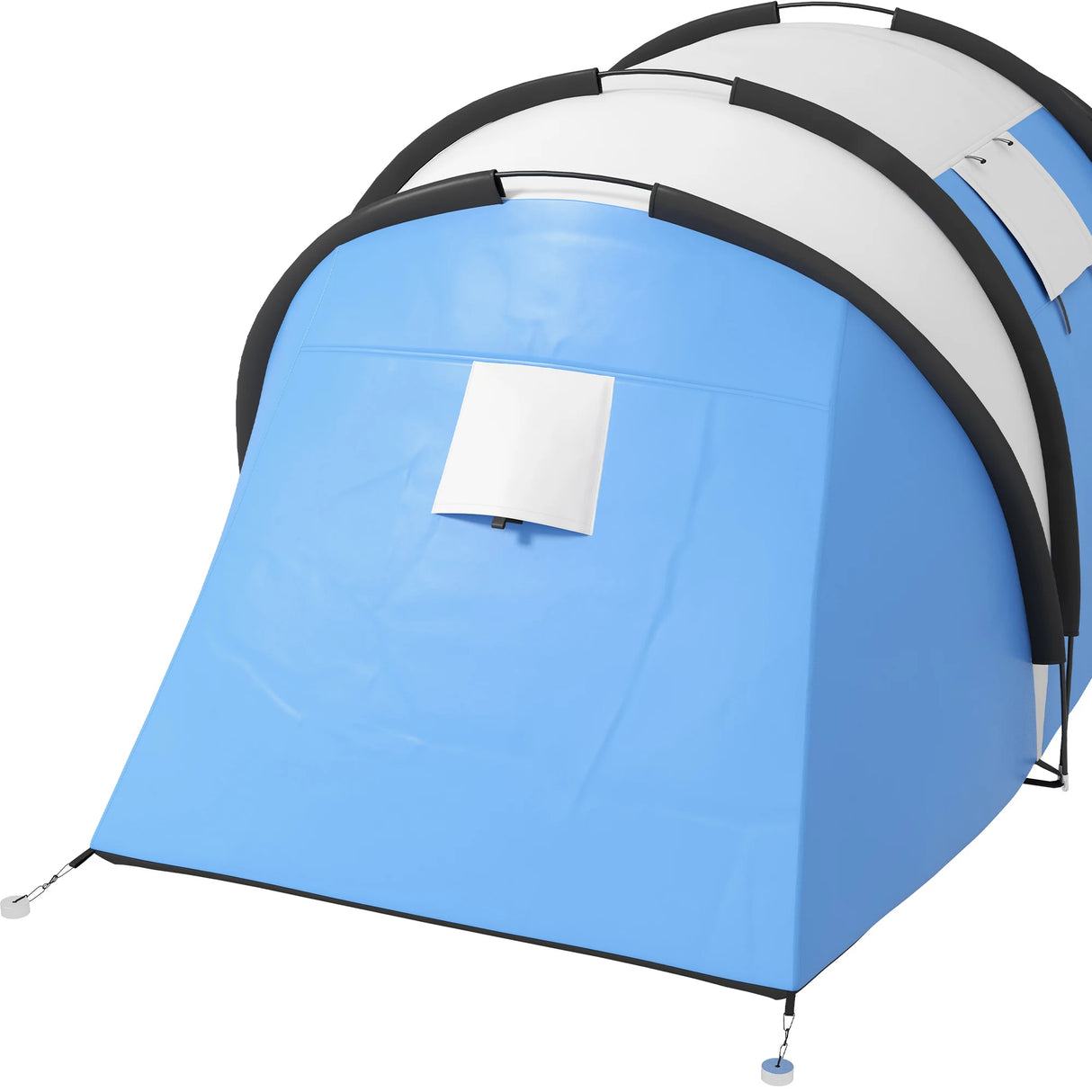 Outsunny Two-Man Tent, with Bedrooms, Living Room and Canopy - Blue
