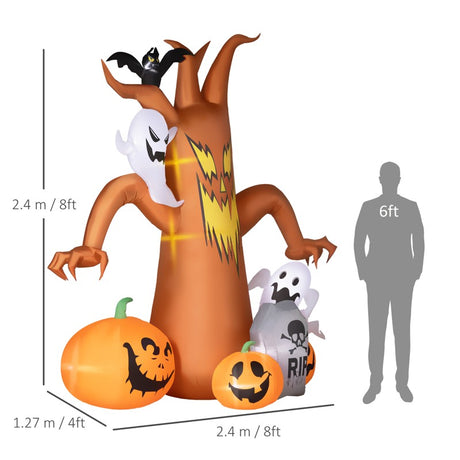 Outsunny 7.9ft Light-Up Halloween Tree Inflatable