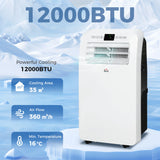 HOMCOM 12,000 BTU Three Mode Portable Air Conditioner - White