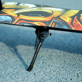 AIYAPLAY Foldable Kids Scooter with Adjustable Handlebar, 200mm Big Wheel, Rear Fender Brake, for Ages 6-12 Years, Black