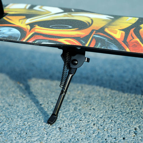 AIYAPLAY Foldable Kids Scooter with Adjustable Handlebar, 200mm Big Wheel, Rear Fender Brake, for Ages 6-12 Years, Black