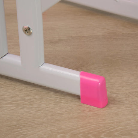 HOMCOM Kids Adjustable Desk and Chair Set, Book Stand, Pen Slot - Pink