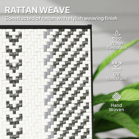 Outsunny Rattan Reclining Garden Chairs - Grey