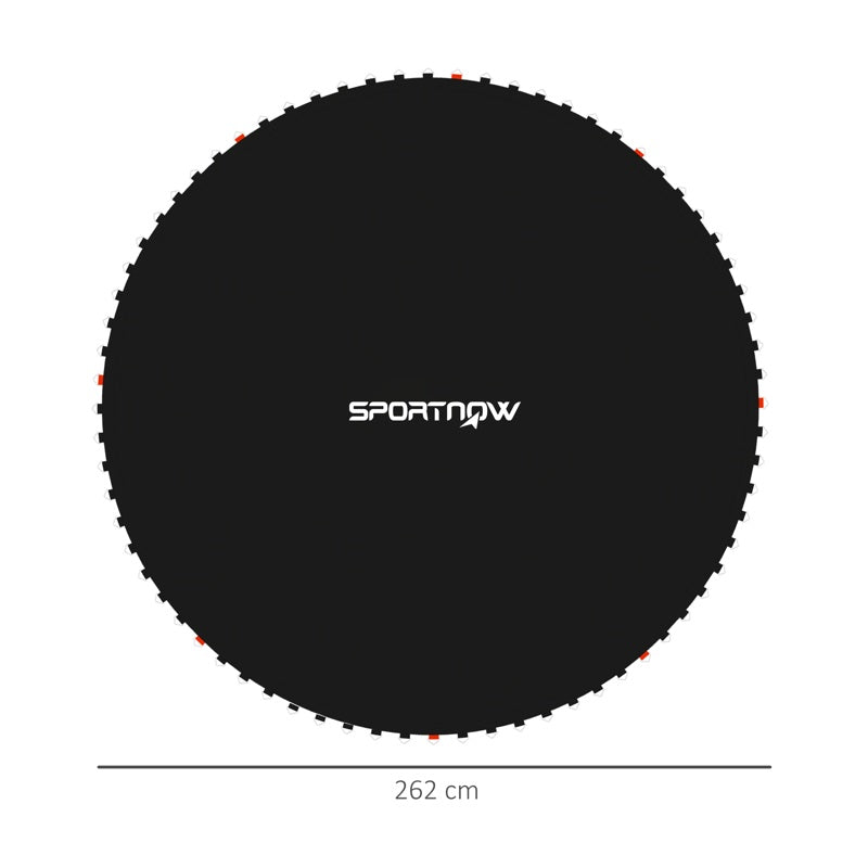 SPORTNOW Trampoline Replacement Mat with Spring Pull Tool, 54 V-Hooks, for 10ft Trampoline using 14cm Springs, Black