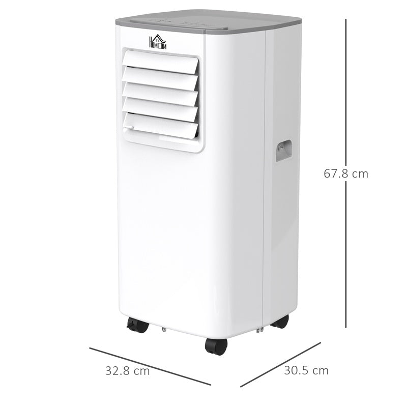 HOMCOM 5000 BTU Portable Air Conditioner, 4-in-1 Air Conditioning Unit, Dehumidifier, Cooling Fan with Remote Control, 2 Speeds, 24H Timer, Window Venting Kit, 12m², R290, A Energy Efficiency