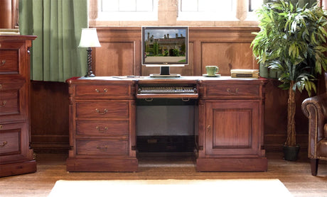 La Roque Twin Pedestal Computer Desk
