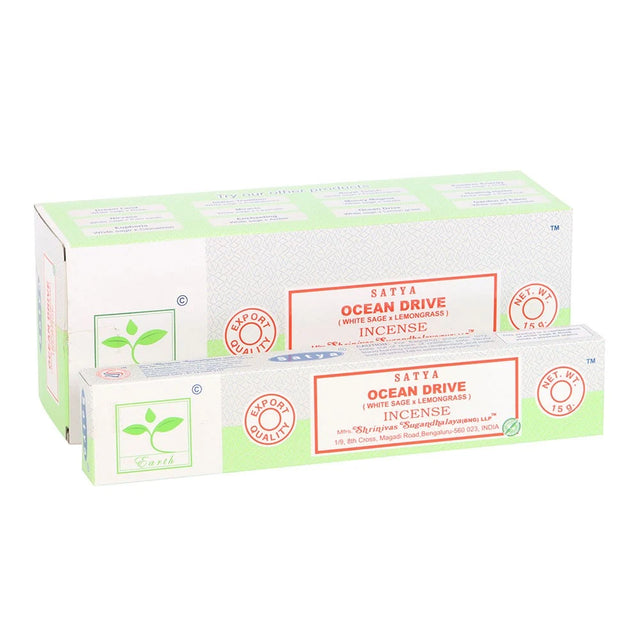 Set of 6 Earth Satya Ocean Drive Incense (12/50)