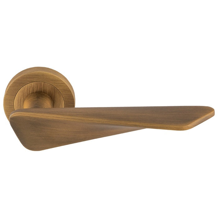 INTONA LEVER ON CONCEALED FIX ROUND ROSE BGO (ANTIQUE BRASS) - ANTIQUE BRASS - PAIR