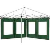 Outsunny Set of Two 295cm Replacement Canopy Walls - Green