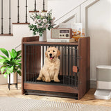 Dog Crate Furniture Indoor Dog Cage with Removable Tray