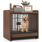 Dog Crate Furniture Indoor Dog Cage with Removable Tray