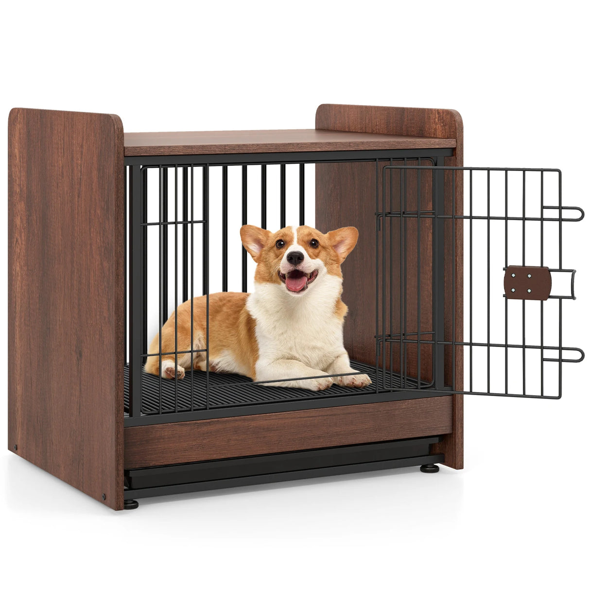 Dog Crate Furniture Indoor Dog Cage with Removable Tray