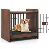 Dog Crate Furniture Indoor Dog Cage with Removable Tray