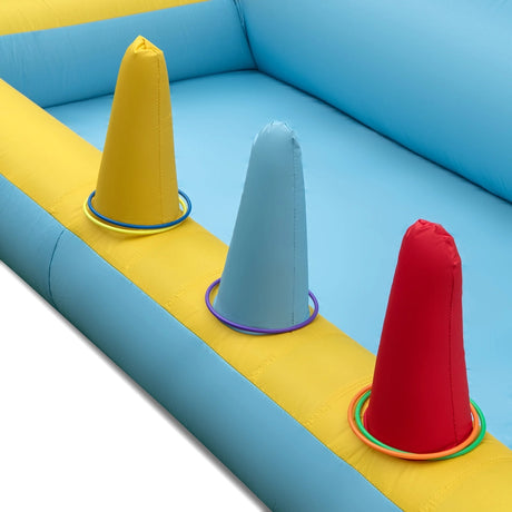 7-in-1 Giant Bouncy Castle with Slide and Tunnel without Blower