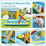 7-in-1 Giant Bouncy Castle with Slide and Tunnel without Blower