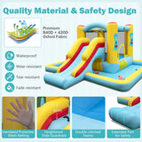 7-in-1 Giant Bouncy Castle with Slide and Tunnel without Blower