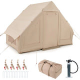 4-6 People Inflatable Camping Tent for Family Camping-Beige