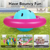 Inflatable Dome Rocker Bouncer for Kids with 6 Built-in Handles-Pink
