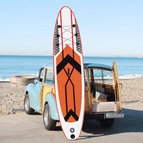 10.5 Feet Inflatable Stand Up Paddle Board with Carrying Bag and Aluminum Paddle-M