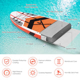 10.5 Feet Inflatable Stand Up Paddle Board with Carrying Bag and Aluminum Paddle-M