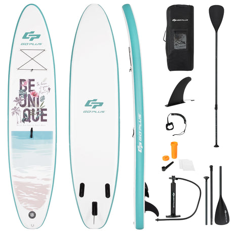 11 ft Inflatable Stand Up Paddle Board Surfboard with Aluminum Paddle Pump-11 ft