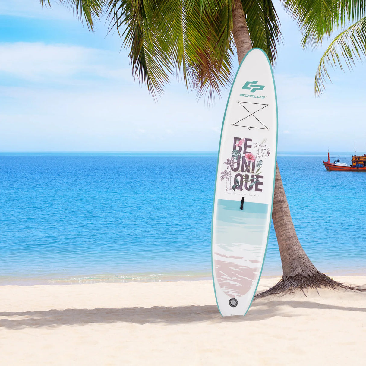 10.5 ft Inflatable Stand Up Paddle Board Surfboard with Aluminum Paddle Pump-10.5 ft