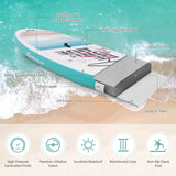 10.5 ft Inflatable Stand Up Paddle Board Surfboard with Aluminum Paddle Pump-10.5 ft