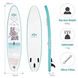 10.5 ft Inflatable Stand Up Paddle Board Surfboard with Aluminum Paddle Pump-10.5 ft