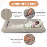 Inflatable Toddler Travel Bed with Electric Pump and Raised Bed Rails-Grey