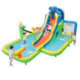 Inflatable Water Slide with Splash Pool and Climbing Wall for Oudoor Indoor without Blower