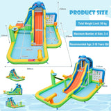 Inflatable Water Slide with Splash Pool and Climbing Wall for Oudoor Indoor without Blower