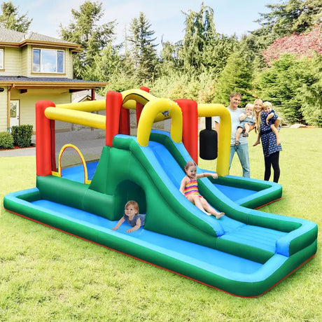 Kids Inflatable Water Slide Bounce House without Blower
