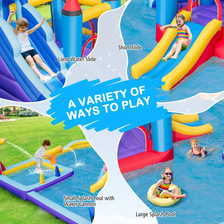 Rocket Theme Inflatable Water Slide Park