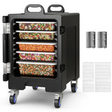 81 Quart Capacity End-loading Insulated Food Pan Carrier with Wheels