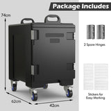 81 Quart Capacity End-loading Insulated Food Pan Carrier with Wheels